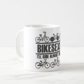 Bikesexual - Funny Bicycle und Biking Kaffeetasse (Vorderseite Links)