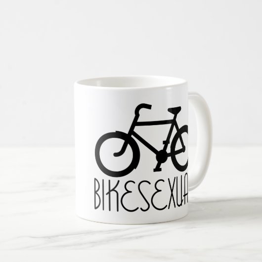 Bikesexual Radfahrer-Fahrrad-Fahrrad-Tasse Kaffeetasse (VorderseiteRechts)