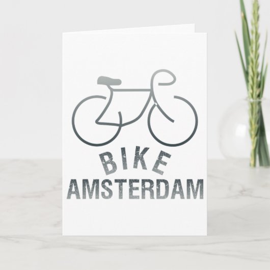Biking Amsterdam Netherlands Graphic _1  Karte (Vorderseite)