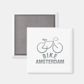 Biking Amsterdam Netherlands Graphic _1  Magnet (Vorderseite/Rückseite)