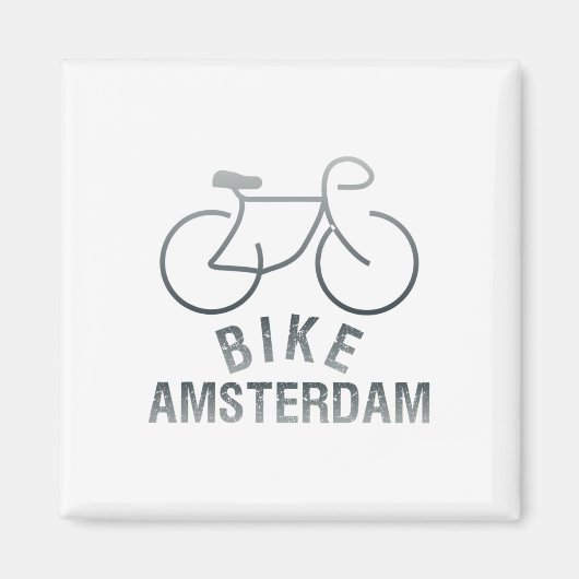 Biking Amsterdam Netherlands Graphic _1  Magnet (Vorne)