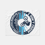 Biking Bicycle Shirt I Don't Crash I Do Random Gra Fleecedecke (Vorderseite (Horizontal))