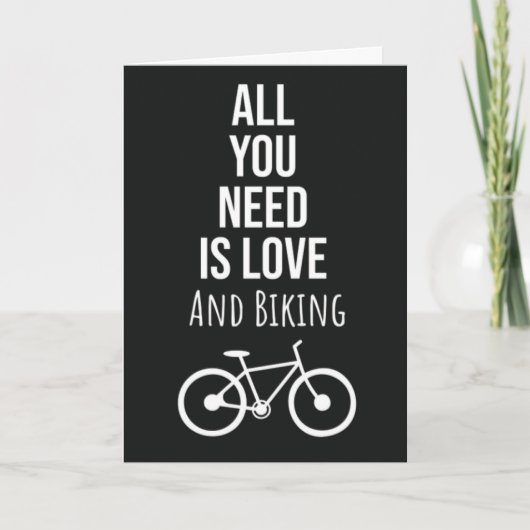 Biking Cards Bicycle Cycling Cyclist Bike Biker Karte (Vorderseite)