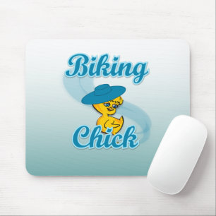 Biking Chick #3 Mousepad