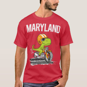 Biking Dinosaur Maryland T-Shirt