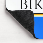 BIKING Fun Bright Blue Yellow White Racing Streife Mousepad (Ecke)