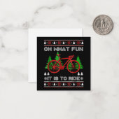 Biking Oh, was Spaß Bike Ugly Weihnachtskraut Mitteilungskarte (Vorderseite/Rückseite Beispiel)