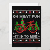 Biking Oh, was Spaß Bike Ugly Weihnachtskraut Mitteilungskarte (Vorne/Hinten)