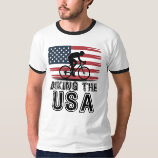 Biking the USA, July 4th Cyclist T-Shirt