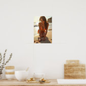 Bikini am Strand Poster (Küche)