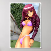 Bikini Anime Girl Poster (Vorne)