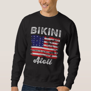 Bikini-Atoll-Flagge Distressed Bikini-Flagge Sweatshirt