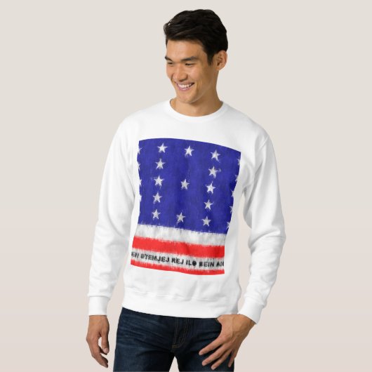 Bikini Atoll Ölgemälde Zeichnend Sweatshirt (Vorne ganz)