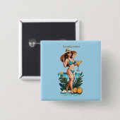 Bikini Babe Big Hat - Big Cocktail Thunder_Cove Button (Vorne & Hinten)