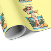 Bikini Babe Big Hat - Big Cocktail Thunder_Cove Geschenkpapier (Rolleneckpunkt)