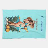 Bikini Babe Big Hat - Big Cocktail Thunder_Cove Geschirrtuch (Horizontal)