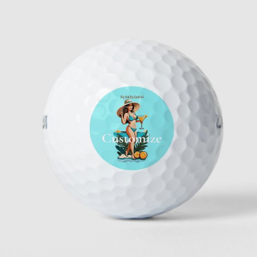 Bikini Babe Big Hat - Big Cocktail Thunder_Cove Golfball (Vorderseite)