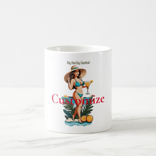 Bikini Babe Big Hat - Big Cocktail Thunder_Cove Kaffeetasse (Mittel)