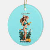 Bikini Babe Big Hat - Big Cocktail Thunder_Cove Keramik Ornament (Links)