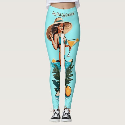 Bikini Babe Big Hat - Big Cocktail Thunder_Cove Leggings (Vorderseite)