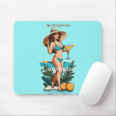 Bikini Babe Big Hat - Big Cocktail Thunder_Cove Mousepad (Mit Mouse)