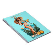 Bikini Babe Big Hat - Big Cocktail Thunder_Cove Notizblock (Rechte Seite)
