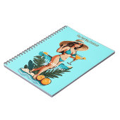 Bikini Babe Big Hat - Big Cocktail Thunder_Cove Notizblock (Linke Seite)