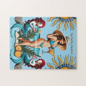 Bikini Babe Big Hat - Big Cocktail Thunder_Cove Puzzle (Horizontal)