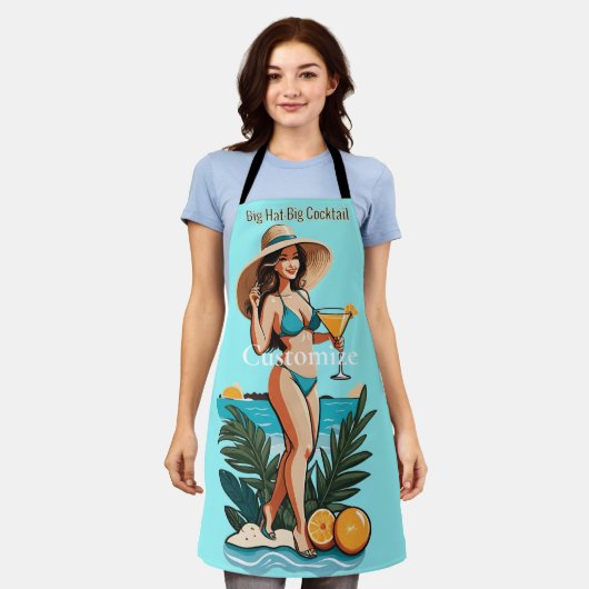 Bikini Babe Big Hat - Big Cocktail Thunder_Cove Schürze (Getragen)