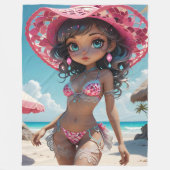 Bikini Babe Fleece Blanket (Vorderseite)