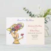 Bikini Babe Invitation Einladung (Stehend Vorderseite)