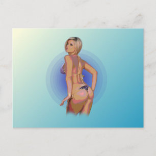 BIKINI BABE. POSTKARTE