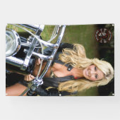 Bikini Babe Vertica Logo für Motorräder anpassen Banner (Horizontal)