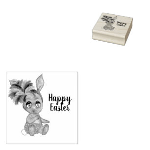Bikini Baby Bunny Easter Custom Happy Osterfest Gummistempel