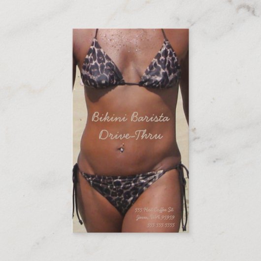 Bikini Barista Drive-Thru Ihr individuelles Foto Treuekarte (Vorderseite)