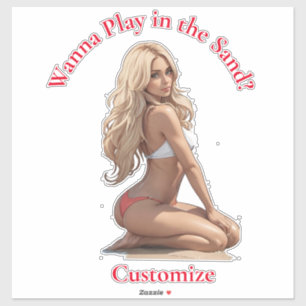 Bikini Beach Girl Thunder_Cove Aufkleber