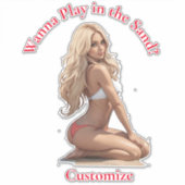 Bikini Beach Girl Thunder_Cove Aufkleber (Vorderseite)