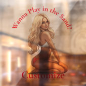 Bikini Beach Girl Thunder_Cove Fensteraufkleber (Blatt 2)