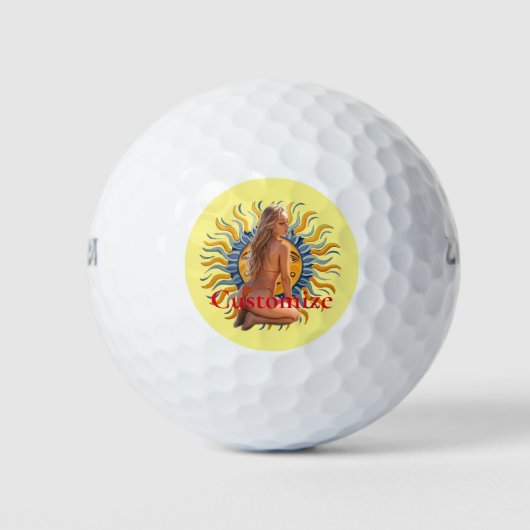 Bikini Beach Girl Thunder_Cove Golfball (Vorderseite)