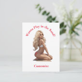 Bikini Beach Girl Thunder_Cove Postkarte (Stehend Vorderseite)