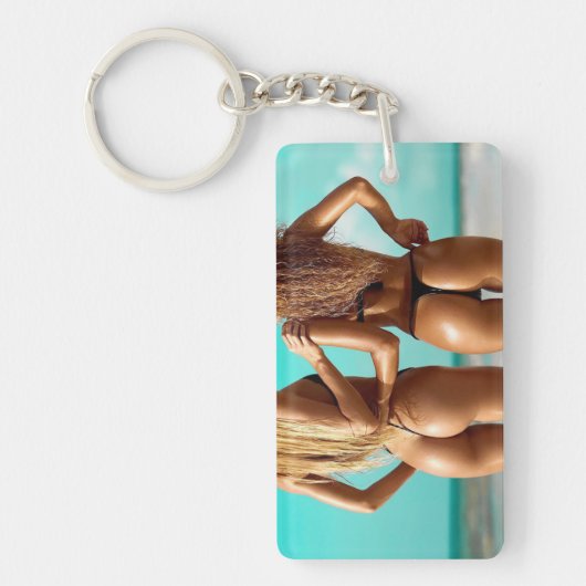 Bikini Beach Girls Photo Key Chain Schlüsselanhänger (Vorderseite)