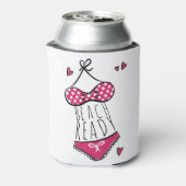 Bikini Beach Ready Girly Pink Dosenkühler (Kanne Rückseite)