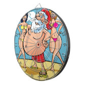 Bikini Beach Santa Claus Dartscheibe (Vorderseite rechts)