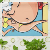 Bikini Beach Santa Claus Handtuch (Gefaltet)