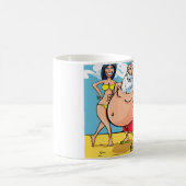 Bikini Beach Santa Claus Kaffeetasse (Mittel)