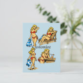 Bikini Beach Time Thunder_Cove Postkarte (Stehend Vorderseite)