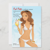 Bikini Beauty Einladung (Vorderseite)