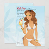 Bikini Beauty Einladung (Vorne/Hinten)