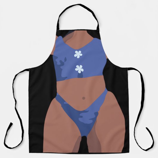 Bikini blau schürze (Vorderseite)