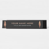 Bikini Blonde Schreibtischnamensplakette (Vorderseite )